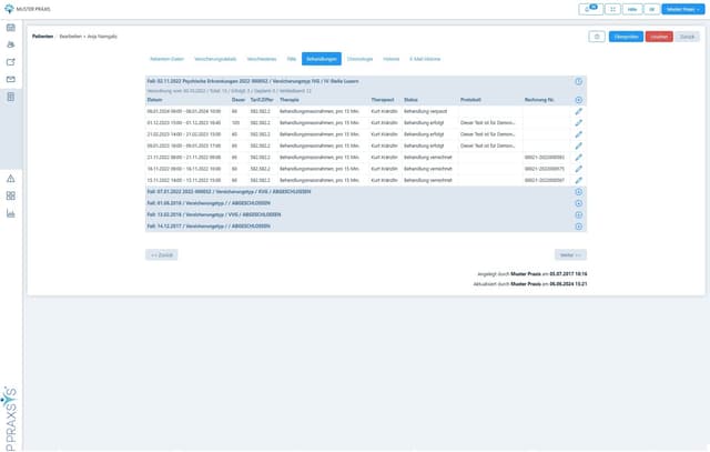 Treatment Overview Screenshot