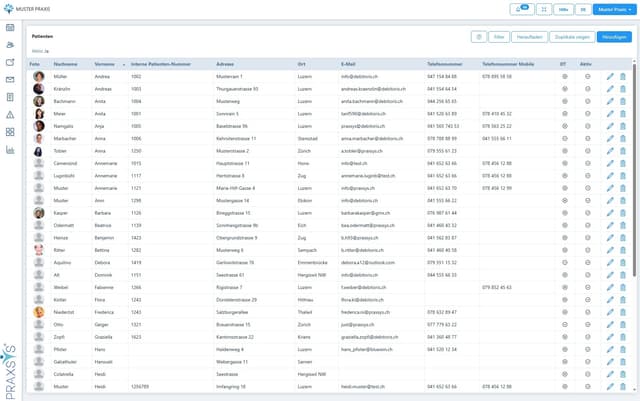 Patient Management Screenshot