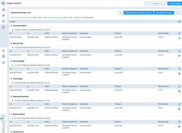 Capture d'écran de Création de Factures