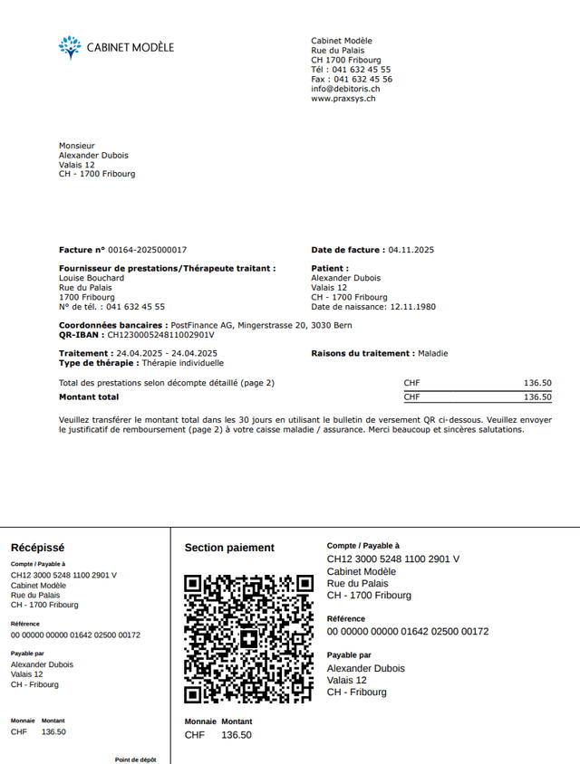 Capture d'écran de Facture QR